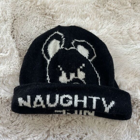 7 For All Mankind Naughty & Nice Teddy Wool Blend Slouch Beanie Soft O/S main image 7